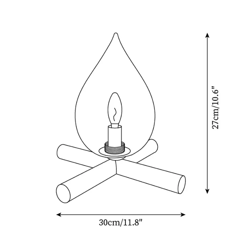 Camp Fire Glass Table Lamp - Image 7