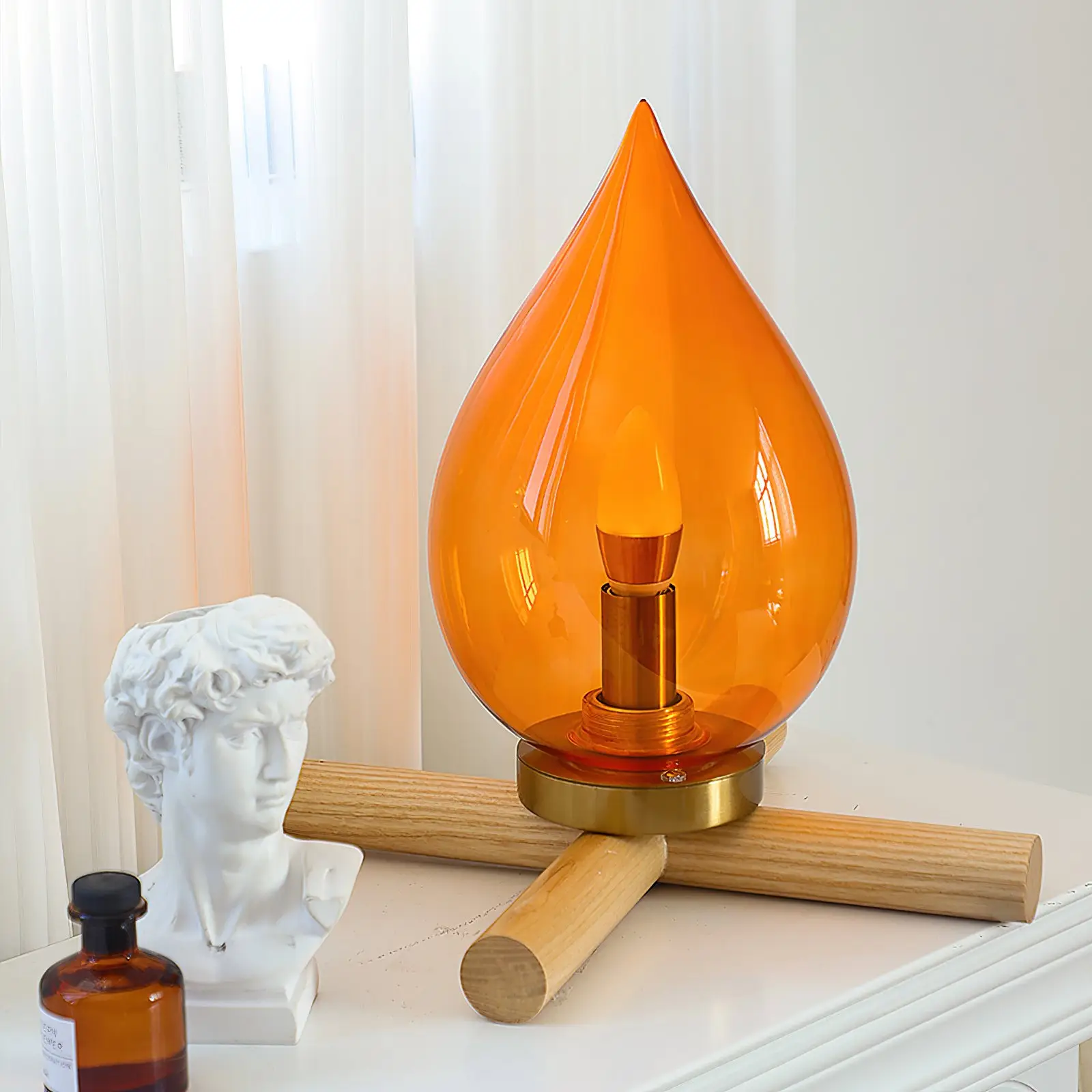 Camp Fire Glass Table Lamp - Image 6