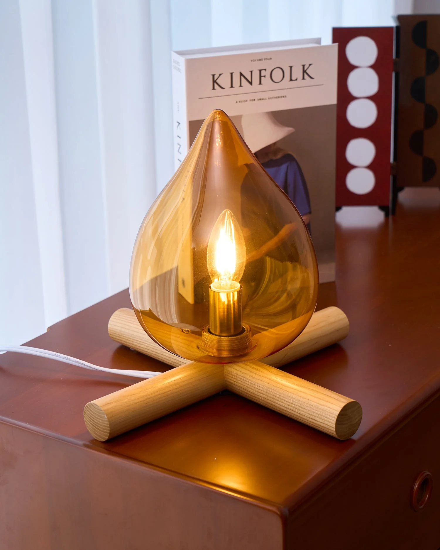 Camp Fire Glass Table Lamp - Image 4