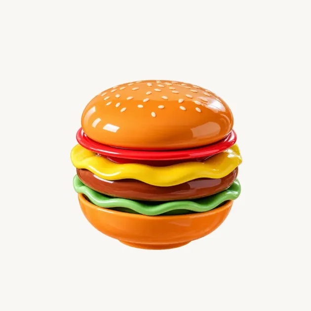 Burger Ceramic Sauce Plate