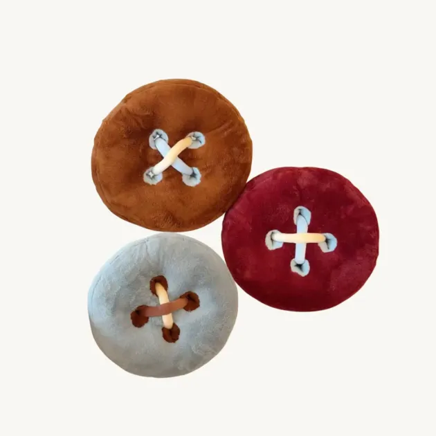Velvet Button Throw Pillow