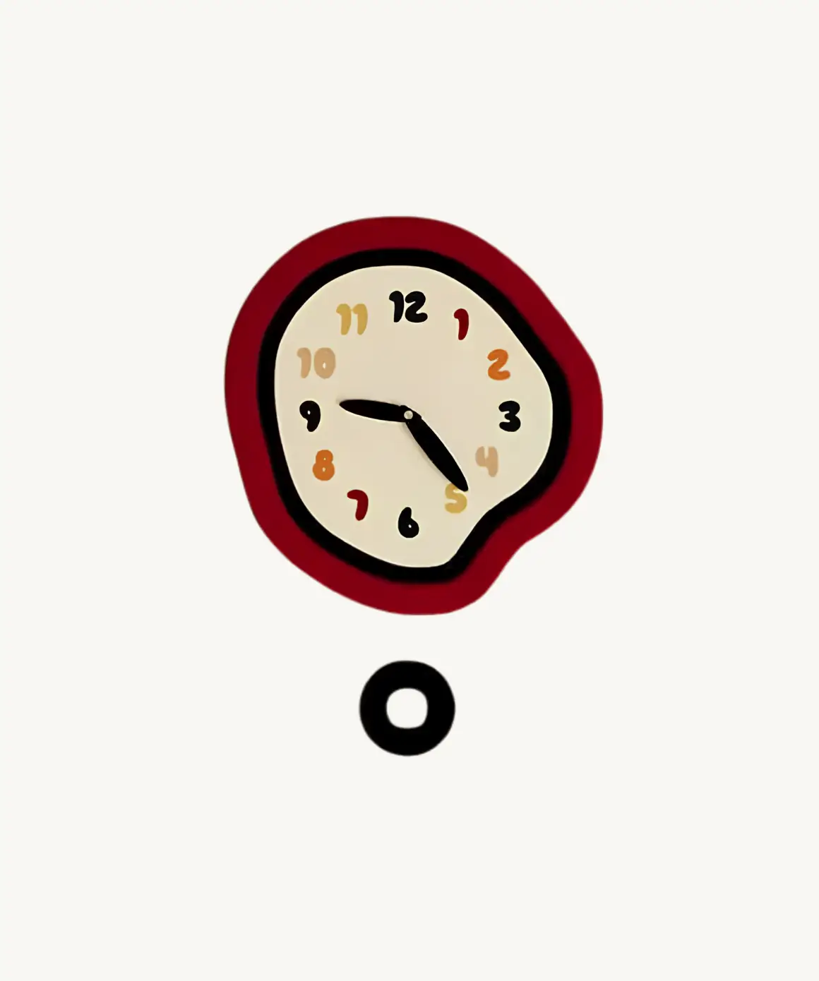 Distorted Pendulum Drip Clock